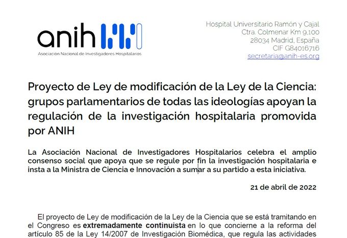 nota de prensa ley de ciencia